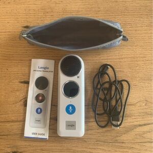 Langue Speaker Translator Battery‎ Operated White Wi-Fi Amplifier Preowned